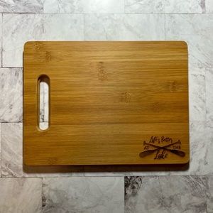 Life’s Better At The Lake Bamboo Cutting Board